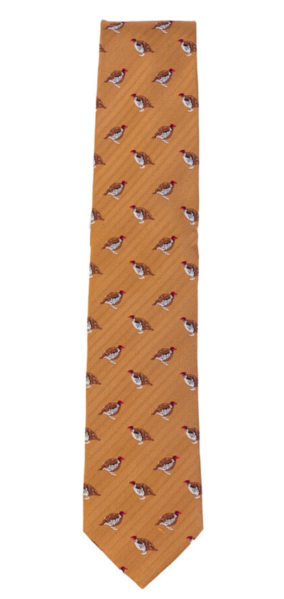 Bonart Silk Partridge Tie - Bronze